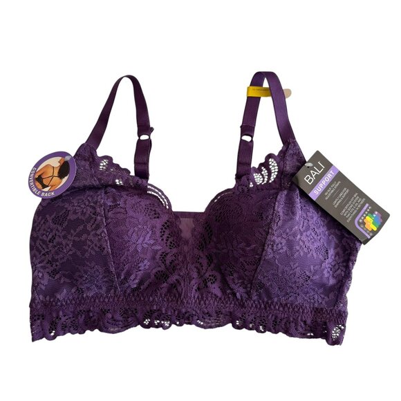 🆕 Bali Comfort Revolution Lace Desire Shaping Wireless Bra - Picture 1 of 6